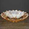 Sophisticated Crystal Elegance: Modern Glass Fruit Bowl for Living Room