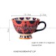Flower Glazed Ladies Large Volume Ceramic Mugs Milk Cup Breakfast Cup 420ml