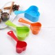Food Grade Colored Plastic Measuring Spoon Heart-shaped Spoons 4 Pcs