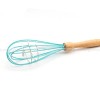 Wooden Handle Silicone Egg Whisk – Hand Blender Coil Milk Frother