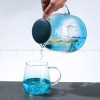 Gradient Blue Glass Kettle and Cup Set High Temperature Resistant Pitcher with Mugs