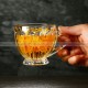 Glassy Comfort Deluxe: Heat-Resistant Glass Mugs with Handles, Includes Stylish Glass Tray and Rack