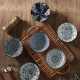 Nostalgic Charm: Japanese-inspired Ceramic Rice Bowls 5"