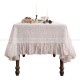 Lucerne Tablecloth Light Luxury Desk Cover White Lace Dining Table Cloth