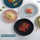 Nordic Ceramic Flat Plate Fruit Salad Plate Matte Shallow Plate
