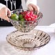 Glassy Delight: Thickened Glass Fruit Plate and Bowl for Elegant Serving