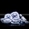 Pavilion Sycamore Tableware Blue And White Ceramic Dinnerware 46 Pcs