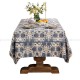 Blue Tangyun Grass Tablecloth Spun Line Desk Cover Vintage Table Cloth