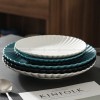 Ceramic Dinnerware Disc Chrysanthemum Flat Plate Minimalism Plate