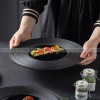 Designer Tableware Collection Weiss Series Ceramic Dish Black Plate