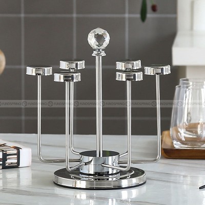 Stainless Steel Rotating Cup Hanger Draining Rack Cups Holder Stainless Steel Rotating Cup Hanger Draining Rack Cups Holder