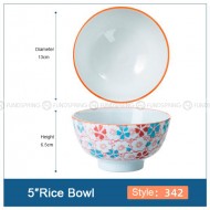 Blue and White Ceramic Bowl Under Glazed Bowl Japan Style 5" Set of 4 Blue and White Ceramic Bowl Under Glazed Bowl Japan Style 5" Set of 4
