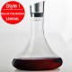 Quick Wine Decanter with Stainless Steel Filter and Lid Crystal Glass Wine Dispenser