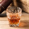 Fluent Drinkware Whisky Glass Crystal Glass Diamond Pattern Drink Cup Set