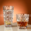 Fluent Drinkware Whisky Glass Crystal Glass Diamond Pattern Drink Cup Set