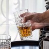 Fluent Drinkware Whisky Glass Crystal Glass Diamond Pattern Drink Cup Set