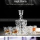 Glacier Whisky Glass Cup With Bottle Large Whisky Drinkware Set 7 Pcs