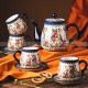 Creative Pastoral Drinking Utensils Ceramic Kettle Cups and Sacuers
