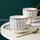 European Luxury Coffee Cup Set Bone China Golden Rim Tea Cup Set