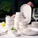 Simplism Gilt Edging White Tableware Ceramic Dinnerware Combination