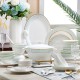 Porcelain Dinnerware Set Bowls Plates Bone China Tableware 50 Pcs