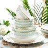 Porcelain Dinnerware Set Bowls Plates Bone China Tableware 50 Pcs