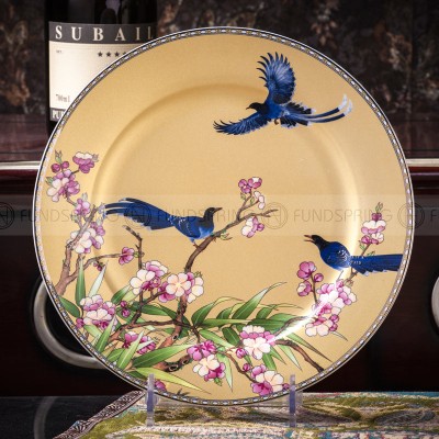 Bone China Tableware Plate Bowl Dinnerware Set With Gift Brocade Box Bone China Tableware Plate Bowl Dinnerware Set With Gift Brocade Box