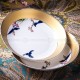 Bone China Tableware Plate Bowl Dinnerware Set With Gift Brocade Box