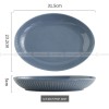 Nordic Tableware Vertical Stripes Dinnerware Ceramic Bowls Plates