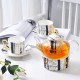 Bone China Tea Set with Infuser and Warmer, Marble Pattern, Glass Teapot and Tea Cups with Saucers - Set of 10