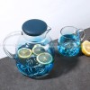 Gradient Blue Glass Kettle and Cup Set High Temperature Resistant Pitcher with Mugs