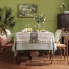 Hoopoe Tablecloth Vintage Tablecloth Thickened Spun Linen Table Cover