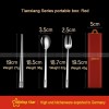 304 Stainless Steel Portable Cutlery Set 3 Pcs Fork Spoon Chopsticks