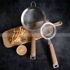 304 Stainless Steel Household Strainer Creative Wooden Handle Filter Spoon