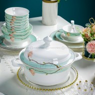 Bloom Flower & Tree Tableware Set Ceramic Dinnerware Set 48-Piece Bloom Flower & Tree Tableware Set Ceramic Dinnerware Set 48-Piece
