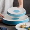 Ceremony Tableware Mood Hollow Platter Underglazed White-blue Thick Base Plate