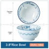 Japanese Blue and White Ceramic Bowl Underglazed Bowl 3.8'' Set of 4