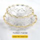 Nordic Minimalist Golden-Rim Glass Fruit Bowl and Salad Plate Set
