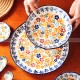 Colorful Flowers Tableware Ceramic Dinner Utensils Bowl Plate Pot Dish