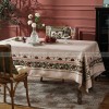 Kashaa Tablecloth Waterproof Dining Table Cover Cotton Linen Fabric Kahki