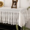 Neumann Lace Embroidered White Lace Dust Cover Decorative Piano/Bench Cover