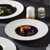 Weiss Dinnerware Collection Designer White/Black Dinner Plate