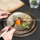 Japanese Vintage Dinnerware Ceramic Kiln Change Flat Dinning Plate