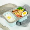 Silicone Compartments Lunch Box Foldable Portable Crisper Sealed Box