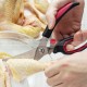 Stainless Steel Chicken Bone Shears Kitchen Food Scissors with Lock
