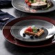 Ceramic Shallow Plate Dinner Plate Round Flat Plate Serving Plates