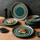 Retro Western Style Ceramic Dinner Plate Set - Creative Dining Table Essentials (8" and 10")