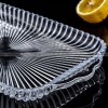 Rectangular Vertical Striped Glass Fruit Tray Multiple Functions Plate