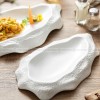 Ceramic White Plate Artistic Conception Tableware Oyster Platter