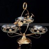 Crystal Glass Wrought Iron 2-4 Tiered Stand Festival Snack Fruit Plate